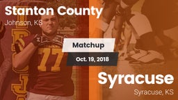 Matchup: Stanton County High vs. Syracuse  2018
