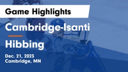 Cambridge-Isanti  vs Hibbing Game Highlights - Dec. 21, 2023
