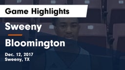 Sweeny  vs Bloomington  Game Highlights - Dec. 12, 2017