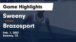 Sweeny  vs Brazosport  Game Highlights - Feb. 1, 2022