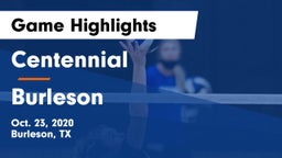 Centennial  vs Burleson  Game Highlights - Oct. 23, 2020