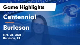 Centennial  vs Burleson  Game Highlights - Oct. 20, 2020