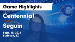 Centennial  vs Seguin  Game Highlights - Sept. 10, 2021