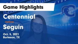 Centennial  vs Seguin  Game Highlights - Oct. 5, 2021