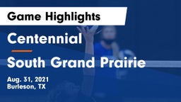 Centennial  vs South Grand Prairie  Game Highlights - Aug. 31, 2021