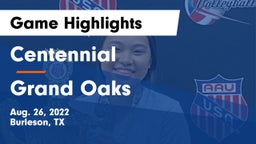 Centennial  vs Grand Oaks  Game Highlights - Aug. 26, 2022