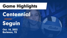 Centennial  vs Seguin  Game Highlights - Oct. 14, 2022