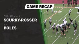 Recap: Scurry-Rosser  vs. Boles 2016