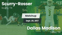 Matchup: Scurry-Rosser High vs. Dallas Madison  2017