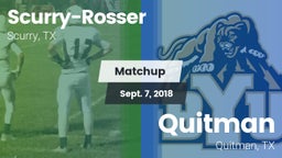 Matchup: Scurry-Rosser High vs. Quitman  2018