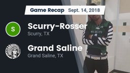 Recap: Scurry-Rosser  vs. Grand Saline  2018