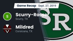 Recap: Scurry-Rosser  vs. Mildred  2019