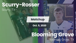 Matchup: Scurry-Rosser High vs. Blooming Grove  2020