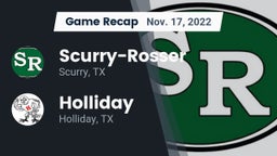 Recap: Scurry-Rosser  vs. Holliday  2022