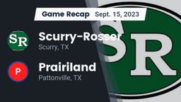 Recap: Scurry-Rosser  vs. Prairiland  2023