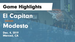 El Capitan  vs Modesto  Game Highlights - Dec. 4, 2019