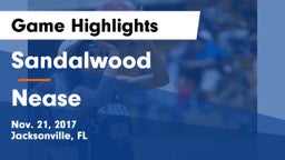 Sandalwood  vs Nease Game Highlights - Nov. 21, 2017
