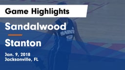 Sandalwood  vs Stanton  Game Highlights - Jan. 9, 2018