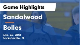 Sandalwood  vs Bolles  Game Highlights - Jan. 26, 2018