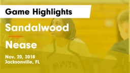 Sandalwood  vs Nease  Game Highlights - Nov. 20, 2018