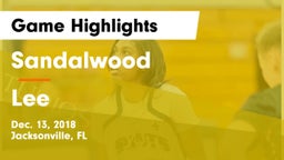 Sandalwood  vs Lee  Game Highlights - Dec. 13, 2018