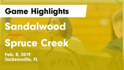 Sandalwood  vs Spruce Creek  Game Highlights - Feb. 8, 2019