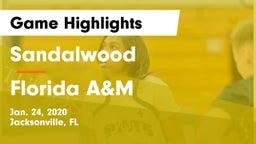 Sandalwood  vs Florida A&M  Game Highlights - Jan. 24, 2020
