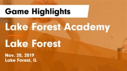 Lake Forest Academy  vs Lake Forest  Game Highlights - Nov. 20, 2019
