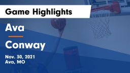 Ava  vs Conway  Game Highlights - Nov. 30, 2021