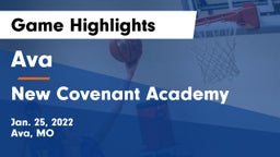 Ava  vs New Covenant Academy  Game Highlights - Jan. 25, 2022