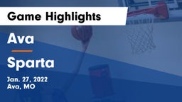 Ava  vs Sparta Game Highlights - Jan. 27, 2022