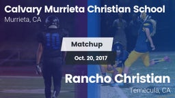 Matchup: Calvary Murrieta vs. Rancho Christian  2017