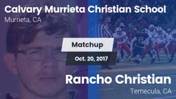Matchup: Calvary Murrieta vs. Rancho Christian  2017