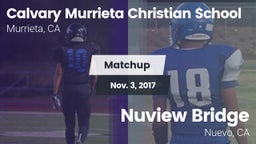 Matchup: Calvary Murrieta vs. Nuview Bridge  2017