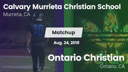 Matchup: Calvary Murrieta vs. Ontario Christian  2018