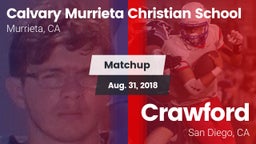 Matchup: Calvary Murrieta vs. Crawford  2018