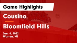 Cousino  vs Bloomfield Hills  Game Highlights - Jan. 4, 2022