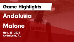 Andalusia  vs Malone  Game Highlights - Nov. 23, 2021