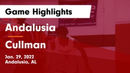Andalusia  vs Cullman  Game Highlights - Jan. 29, 2022