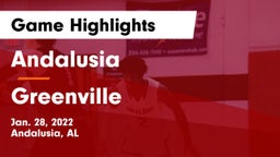Andalusia  vs Greenville  Game Highlights - Jan. 28, 2022