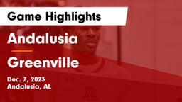 Andalusia  vs Greenville  Game Highlights - Dec. 7, 2023