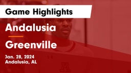 Andalusia  vs Greenville  Game Highlights - Jan. 28, 2024