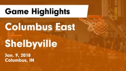Columbus East  vs Shelbyville  Game Highlights - Jan. 9, 2018