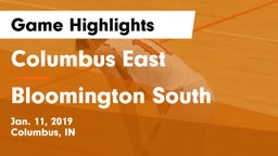 Columbus East  vs Bloomington South  Game Highlights - Jan. 11, 2019