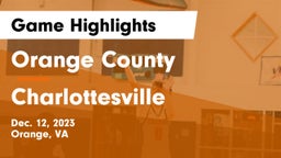 Orange County  vs Charlottesville  Game Highlights - Dec. 12, 2023