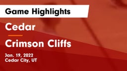 Cedar  vs Crimson Cliffs  Game Highlights - Jan. 19, 2022