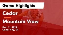 Cedar  vs Mountain View  Game Highlights - Dec. 11, 2023