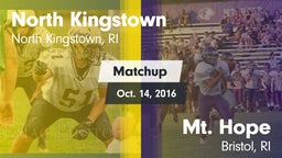 Matchup: North Kingstown vs. Mt. Hope  2016