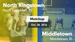 Matchup: North Kingstown vs. Middletown  2016