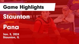 Staunton  vs Pana  Game Highlights - Jan. 5, 2024